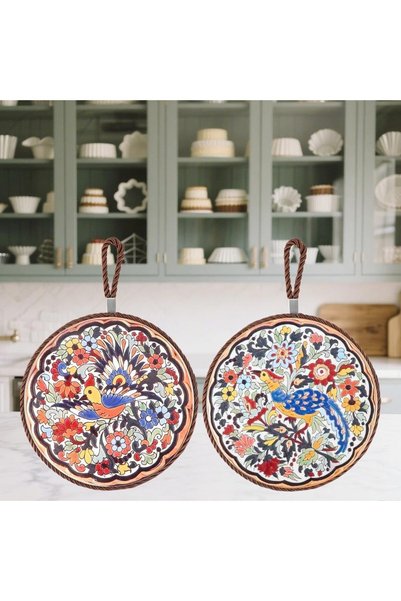KASTWAVE 2 pcs ceramic trivets, hot dish mat, hot pot holder, pot holder, Hea...