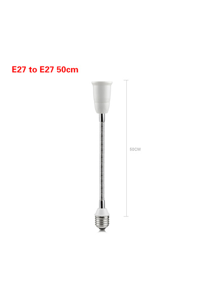 Choice 50cm 20/30/40/50/60cm E27 to E27 Base LED Lamp Holder Extension Adapte...