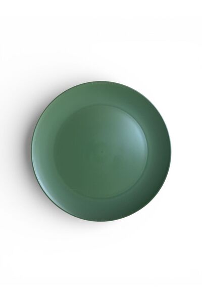 CROFTON Set of 4 Round Plates – Recycled Plastic RPET, Durable, Dishwasher Safe