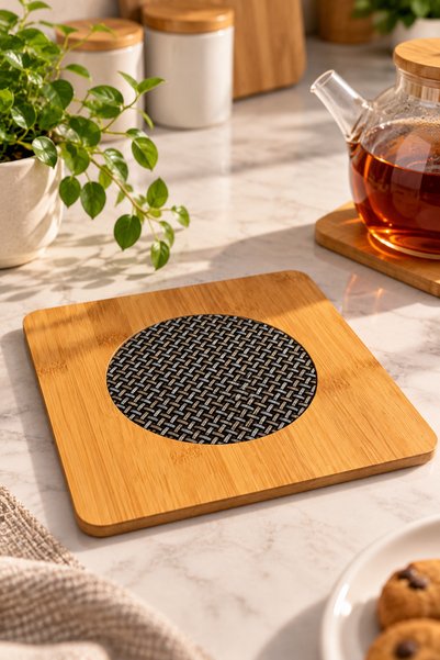 BOTE CONCEPT (1 buc) Trivet din lemn de bambus, trivet din lemn pentru oale f...