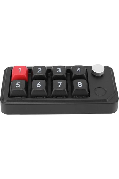 Domary Wired USB C Numeric Keypad, 8 Programmable Keys Macro Mechanical