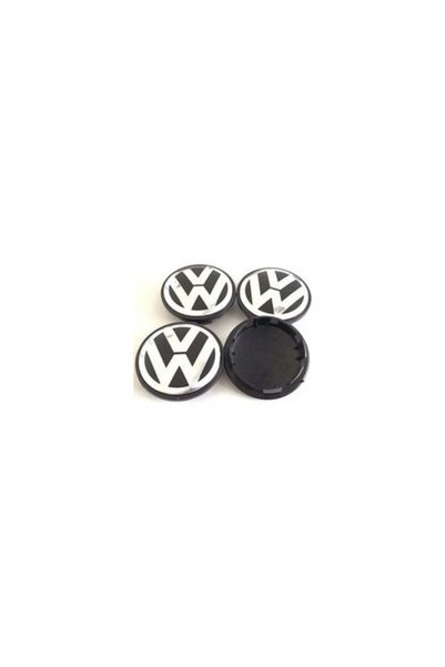 OEM Set de 4 capace de roți 65mm crom negru PC+ABS