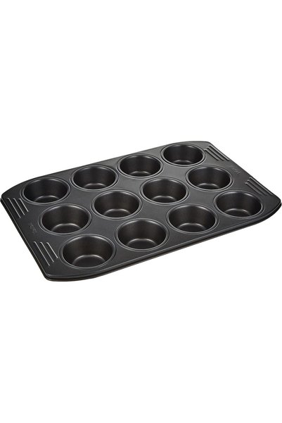 Generic Baking Mold | Easy Grip 12 Muffins 26.5x39.5cm | Carbon Steel | Easy ...