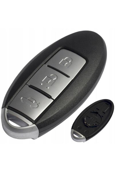 SMD Nissan Patrol Pathfinder Qashqai 3-button key case with middle battery ho...