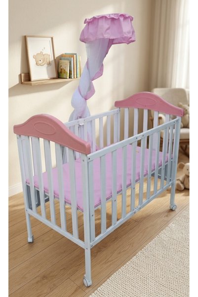 lucky baby سرير أطفال حديد متعدد الوظائف قابل للطي مزود بـ مهد داخلي (هندول)،...