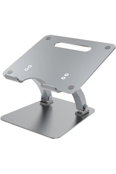 Generic Aluminium Laptop Stand Adjustable Multi-Angle Portable Grey
