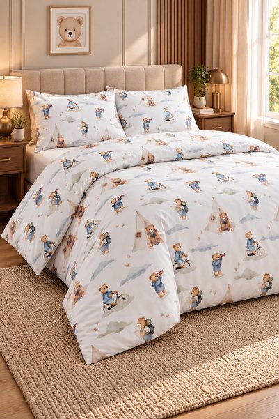 RALEX PUCIOASA Lenjerie Ranforce Cotton Pro Teddy Bear confortabil, mărime ki...
