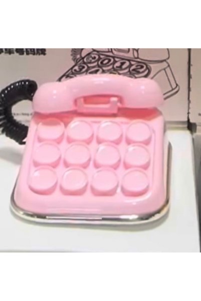 Nostaljik Telefon Tasarımlı Araç İçi Park Numaratörü, Dekoratif Torpido Üstü Telefon Numarası Tutucu