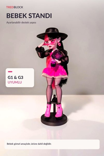 tredblock Monster High G1 ve G3 Uyumlu Ayarlanabilir Bebek Standı