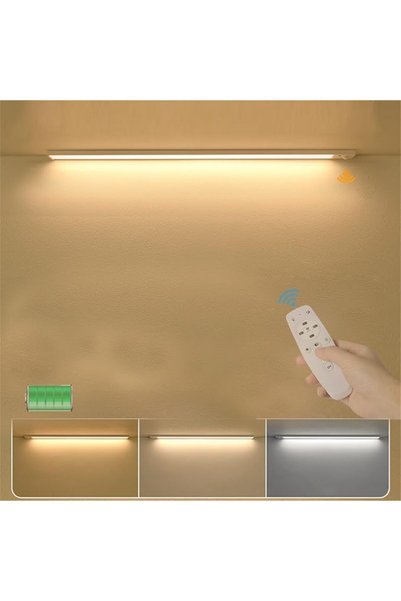 GENERAL مصباح حائط LED قابل لإعادة الشحن يعمل بالبطارية مع جهاز تحكم عن بعد ل...