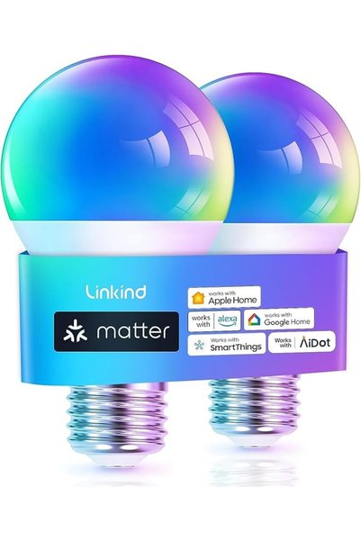 Linkind مصباح ذكي E27، مصباح LED ذكي يعمل بتقنية الواي فاي، مصابيح RGBTW ذكية...
