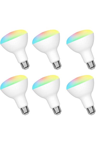 TEBUTI مصباح LED ذكي E27، مصابيح ذكية تعمل بتقنية الواي فاي، متعدد الألوان، ق...