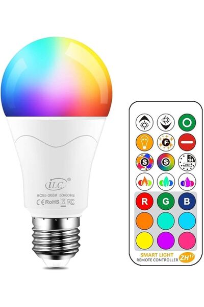 ILC 85W Equivalent Colour Changing Light Bulb Dimmable 12W E27 Edison Screw R...