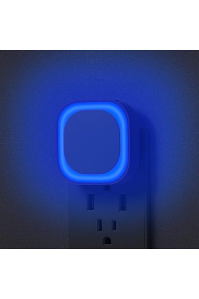 YUNLEX 2 Pieces Red Night Light Socket, Dimmable, Twilight Sensor