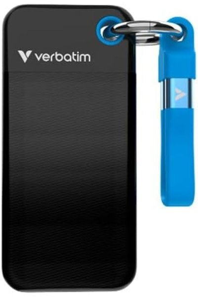 Verbatim قرص تخزين SSD محمول بحجم الجيب، سعة 128 جيجابايت، واجهة USB 3.2 الجي...
