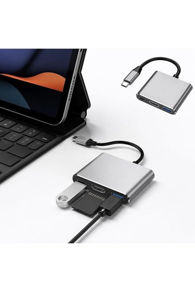 Condition 3-in-1 محول متعدد المنافذ 3 في 1 بمنفذ USB-C، محور Type-C محمول من ...