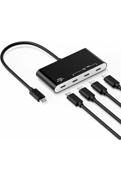 GENERAL 4 Port USB C Hub, 10Gbps Data Transfer & 100W PD Charging, USB C Mult...