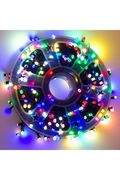 OEM Монтаж на линейни коледни лампички - 100 м, 600 LED крушки, за вътрешна/в...