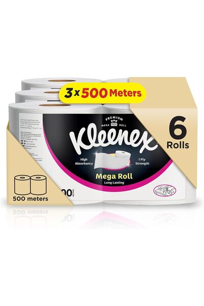 Kleenex لفائف مطبخ ماكسي أحادية الطبقة، عبوة من 6 × 250 متر