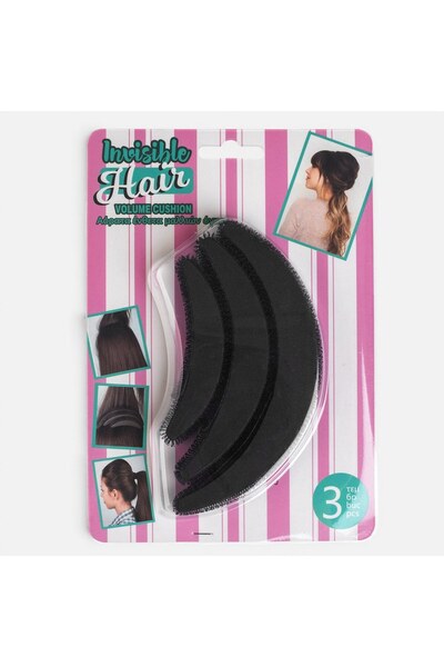 DD SHOP Inserții pentru volum păr, bureți invizibili negri, set 3 dimensiuni ...