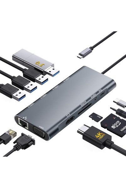 GENERAL 7 in1 USB C HUB, Type C to HDMI Adapter with 4K HDMI, 100W PD, USB 3....