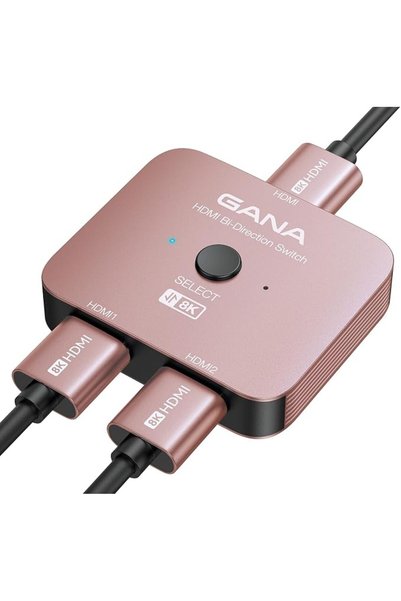 GANA محول HDMI 2.1، موزع HDMI ثنائي الاتجاه 8K، 2 مدخل و1 مخرج، 4K@120Hz، 8K@...
