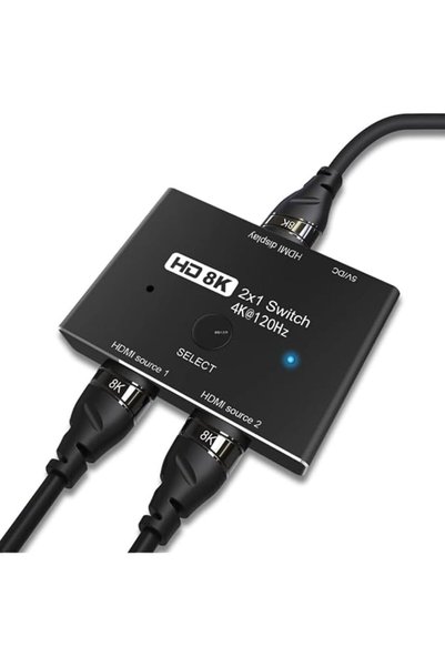 CABLEDECONN HDMI Ultra HD 8K HDMI 2.1 High Speed 48Gbps Directional Switch On...