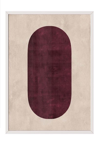 Postifull Poster cu imprimeu geometric abstract – Tablou cu ramă albă NR. 160140