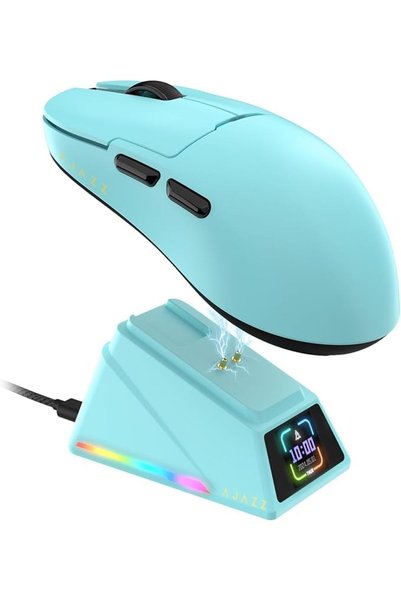 Ajazz فأرة ألعاب لاسلكية خفيفة الوزن للغاية A.JAZZ AJ159APEX 8Khz 56g مع قاعد...