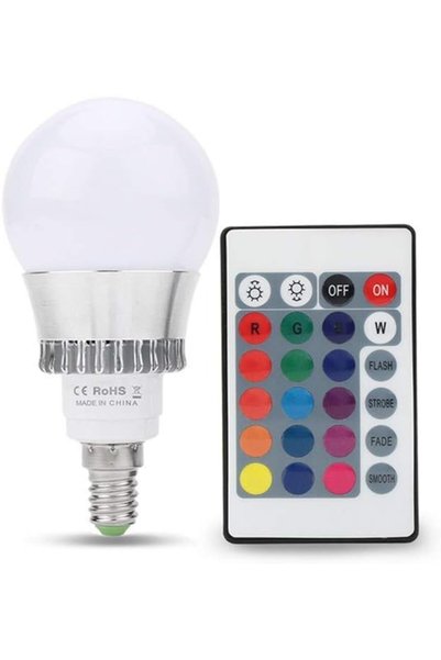 WYFXPP مصباح ديسكو، مصباح RGB، مصباح E14، مصابيح LED للإضاءة المنزلية، مصباح ...