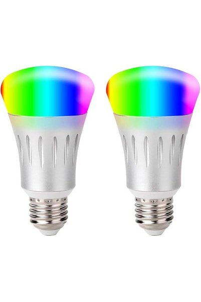 TEBUTI مصباح LED ذكي يعمل بتقنية الواي فاي، مصباح E27 قابل للتعتيم بقوة 7 واط...