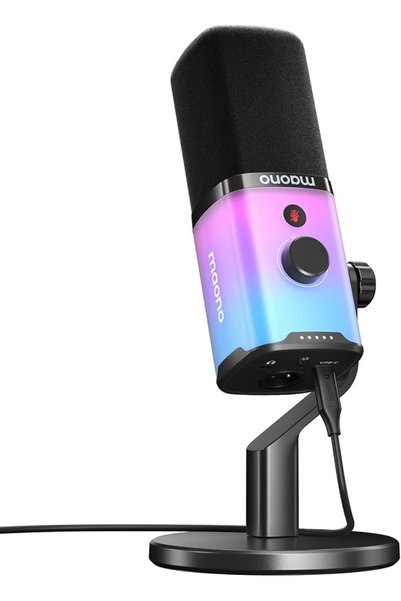 MAONO ميكروفون ديناميكي للألعاب: ميكروفون بودكاست USB/XLR مع برنامج خاص باللا...