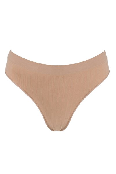 DD SHOP Chiloti Nude Ribbed Seamless pentru Femei - One Size
