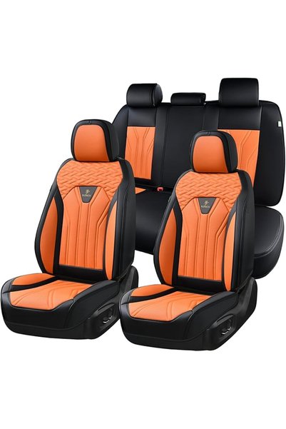 FLORICH FLORICH FLORICH Leather Seat Covers, Seat Covers Full Set, Car Seat P...