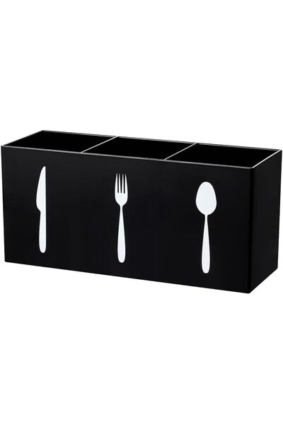 HASTHIP ® Cutlery Storage Organizer, 3-Compartment Acrylic Silverware Storage...