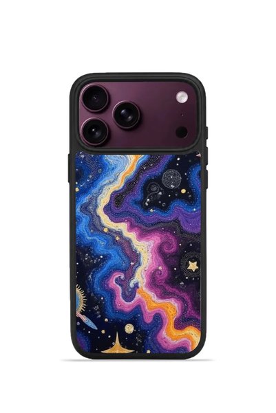 PiyasaSepeti غطاء هاتف iPhone 18 Pro Vorian Black Hole باللون الأزرق والبنفسج...