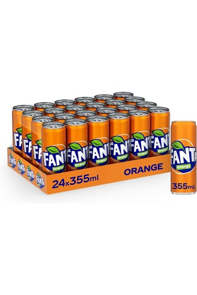 Fanta أورانج، عبوة تحتوي على 24 علبة مشروب غازي، سعة 355 مل، مشروبات غازية من...