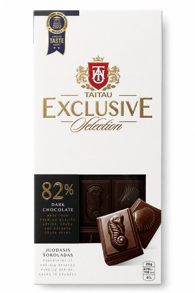 Taitau Chocolate 82% cocoa Tai Tau Exclusive Collection 100 gr