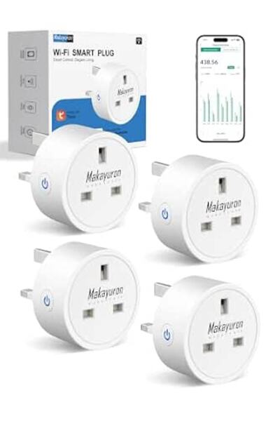 Makayuron Smart Plug 3‑Pack, WiFi Outlet w/ Energy Monitor, No Hub (3 PACK)