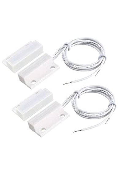 uxcell مستشعر باب سلكي NC للتركيب السطحي، مفتاح مغناطيسي، أبيض، MC-38