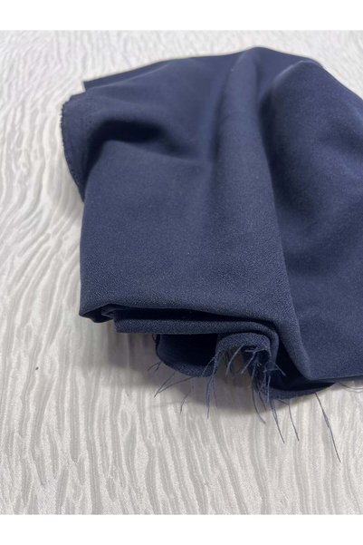 Yiğit Kumaş Sand-Colored Crepe Fabric, Piece 120X150 cm - Navy Blue.