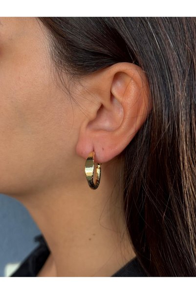 nunu takı Plaque Pattern Gold Earrings