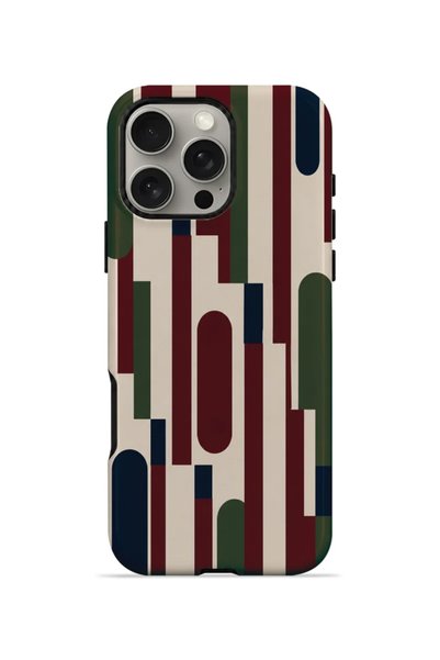 PiyasaSepeti غطاء هاتف iPhone 16 Pro Vorian، تصميم مزدوج الطبقات، لون بورغندي.