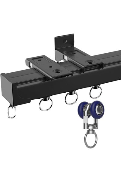 Generic Aluminium Curtain Rail, Heavy Duty Wall Rail for Ceiling and Windows,...