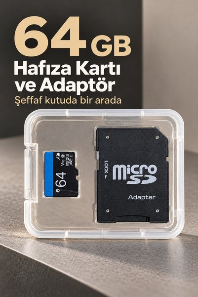 Lisinya 64 Gb Micro Sd Memory Card and Adapter -