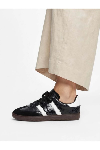 Trendlov Run Kadın Sneaker - Croco Desen Süet Spor Ayakkabı