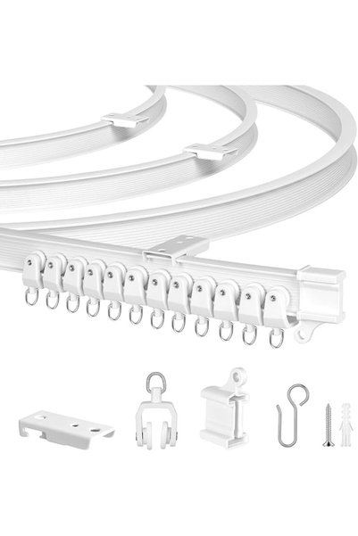 GENERAL Flexible Curtain Track, Ceiling-Mounted, Made of Pvc Plastic, 3 Meter...