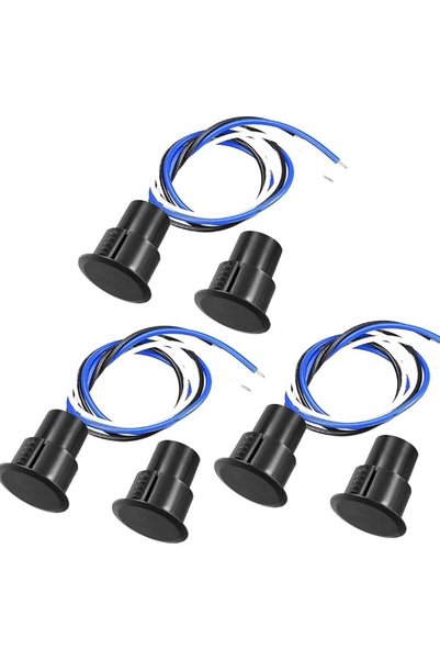 Gebildet 6pcs Recessed Wired Security Window Door Contact Sensor Alarm Magnet...