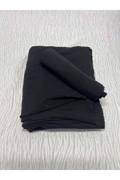 Yiğit Kumaş Ribbed 3 Yarn Fabric, Piece 85X180 cm - Black