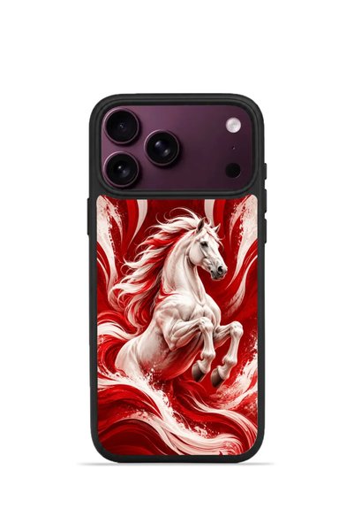 PiyasaSepeti غطاء هاتف iPhone 18 Pro Max Vorian Black Hole، باللونين الأحمر و...